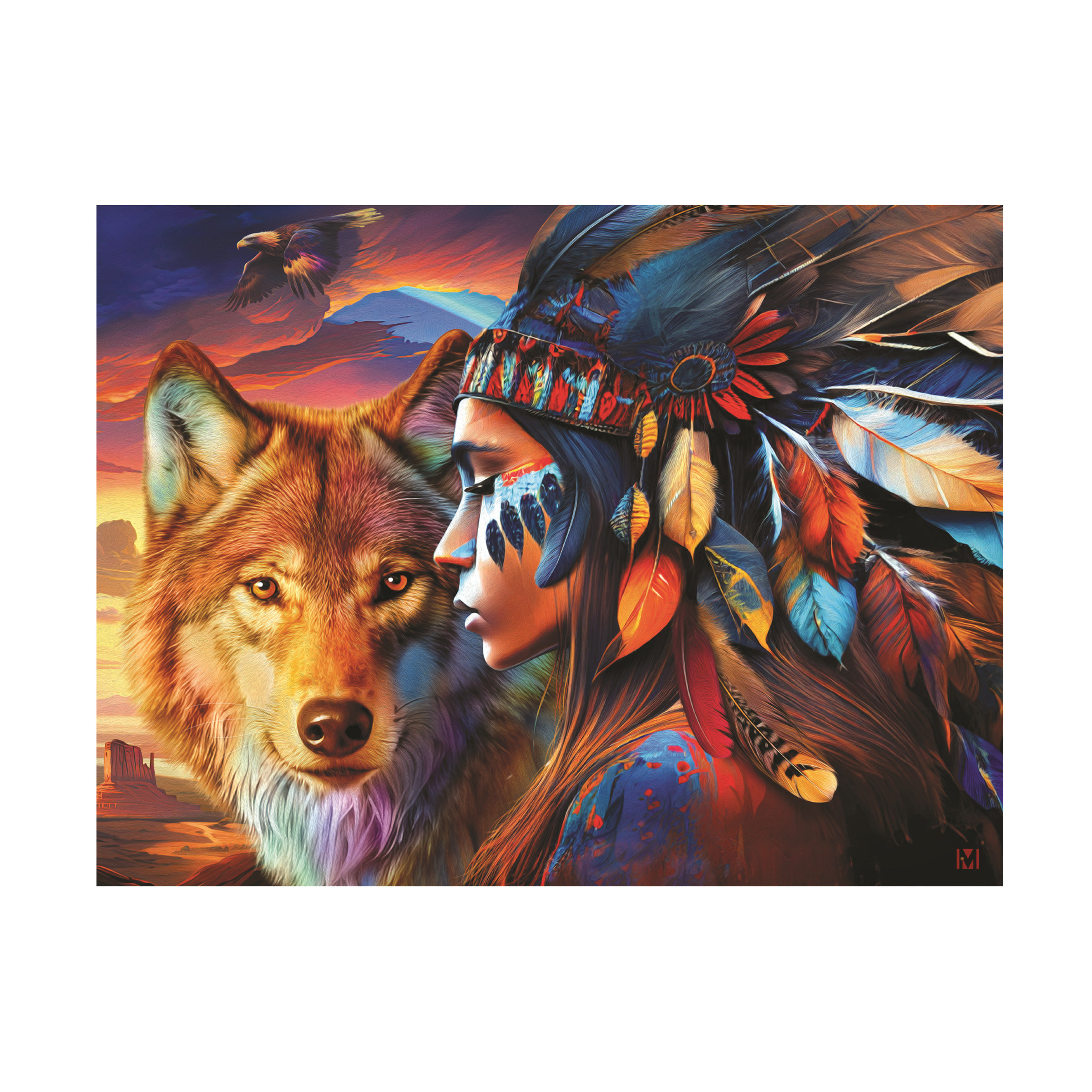 Winston Porter Michael David Ward Wolf Spirit Canvas Art | Wayfair