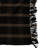 Eunice Soft Woven Reclaimed Cotton Blend Throw with Fringe, Black and Tan Plaid