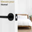 Poignée de porte de passage Mega Poignées avec rosette ronde au fini moderne, levier réversible pour chambres à coucher, salles de bain, couloirs et espaces de vie-112290772-136429597-136429608