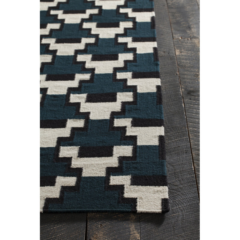 Tapis bleu marine / crème Louis, 5 pi x 7 pi 6 po