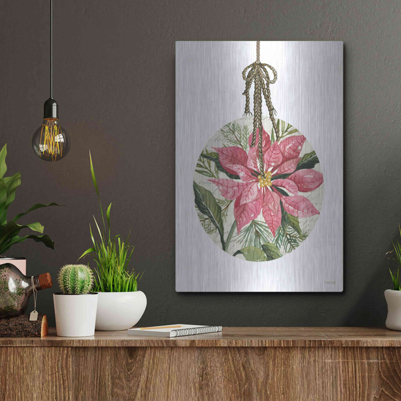 «Poinsettia Ornament» par Cindy Jaco «Poinsettia Ornament» par Cindy Jacobs, H 16 po x l 12 po