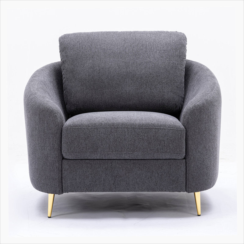 Grey Loose Back Accent Chair