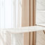 Bureau en marbre blanc extensible avec rangement et roues mobiles