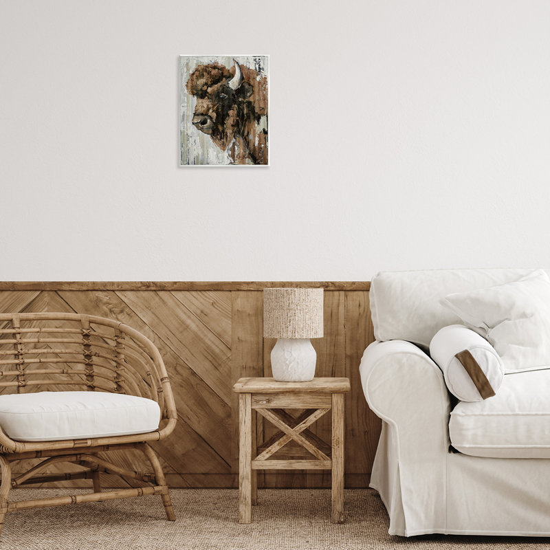 Abstract Bison Visage Wall Plaque, design by Sara Baker