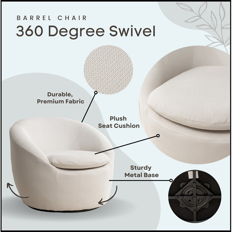 Fauteuil demi-tonneau Winnie, Beige