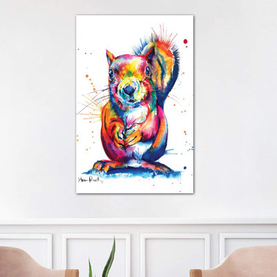 Squirrel by Weekday Best - Wrapped Canvas Print