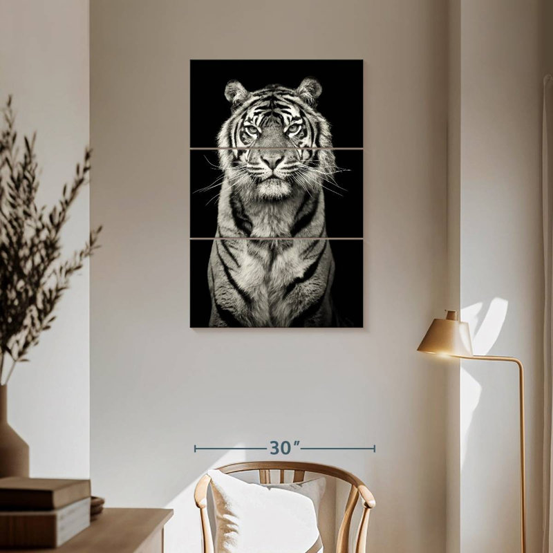 Brampt Powerful Tiger Portrait, 57" H x 36" W