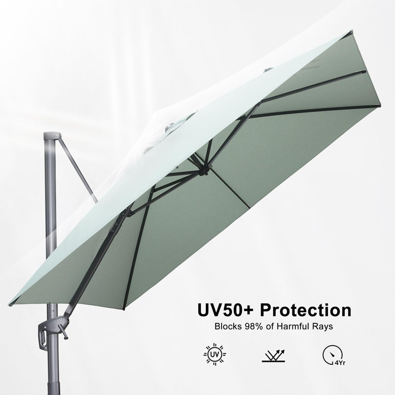 304cm Cantilever Parasol, Green