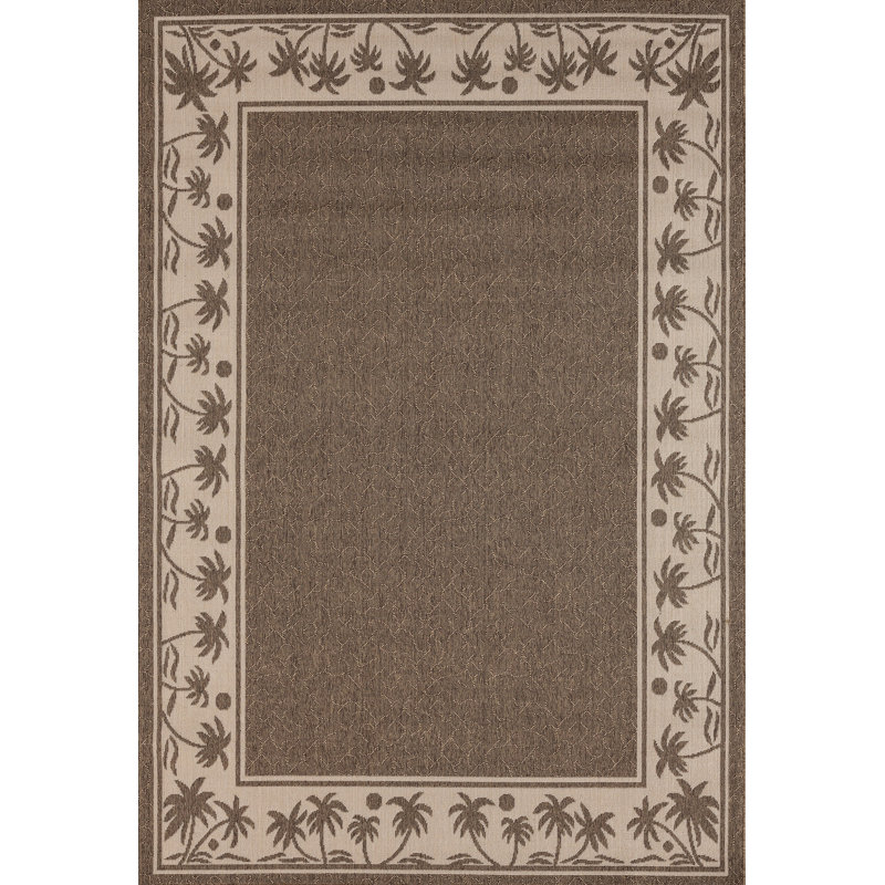 Tapis d'intérieur / extérieur brun Springcreek, Rectangle 5 pi 3 po x 7 pi 7 po