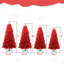 Arbre de Noël - Arbre en PVC rouge pur avec pointes, branches articulées pour une installation facile, support en métal stable, décoration audacieuse des Fêtes-1963903780