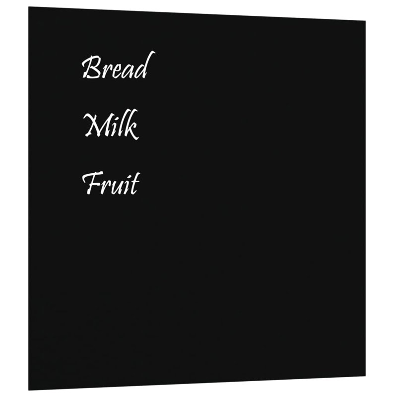 Magnetic Glass Dry Erase Board, Black, Square 60cm W x 60cm L