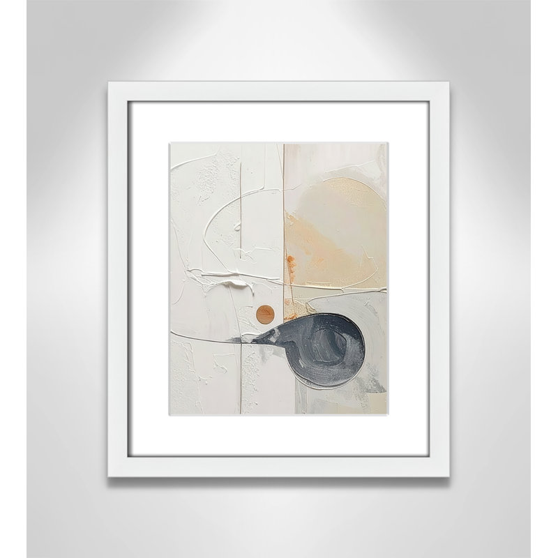 «Plastering III» par Alonza Saunders, Blanc satiné, Imprimé mat, L 13 po x H 15 po