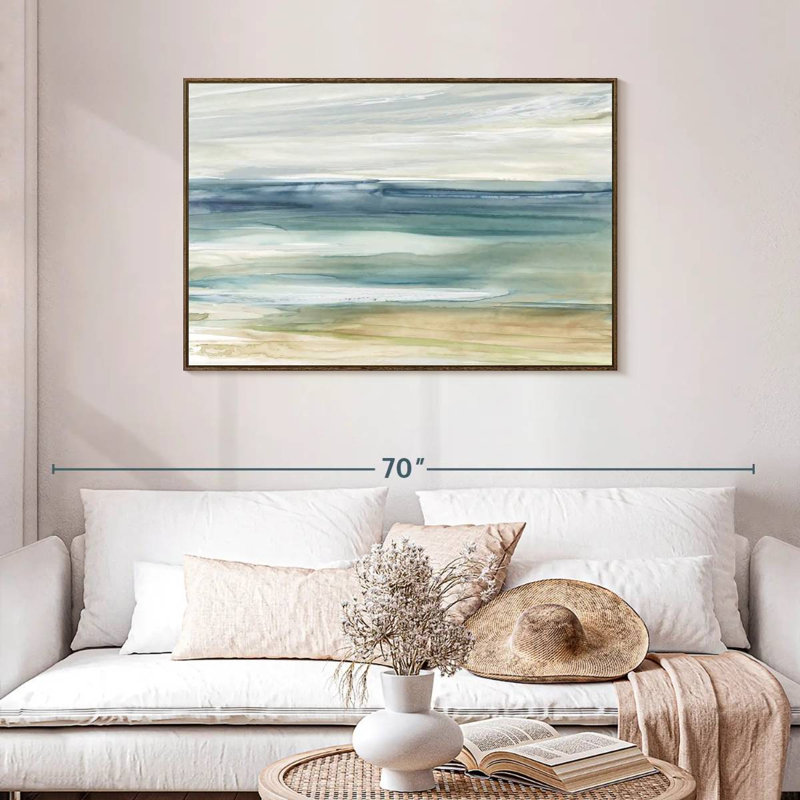 Brise océanique I, Cadre flottant noyer, 43 po x 29 po