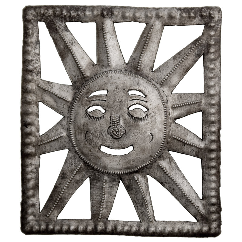 Décoration murale rectangulaire soleil
