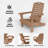Outdoor Fire Pit Chairs Weather-Resistant HDPE Foldable Outdoor Adirondack Chair With Cup Holder-108075630