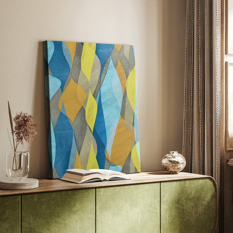 Cascade colorée I - galerie Cavas sur mesure, H 18 po x l 12 po