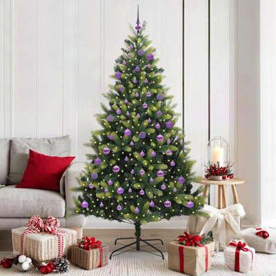 Artificial Hinged Christmas Tree 300 LEDs Green