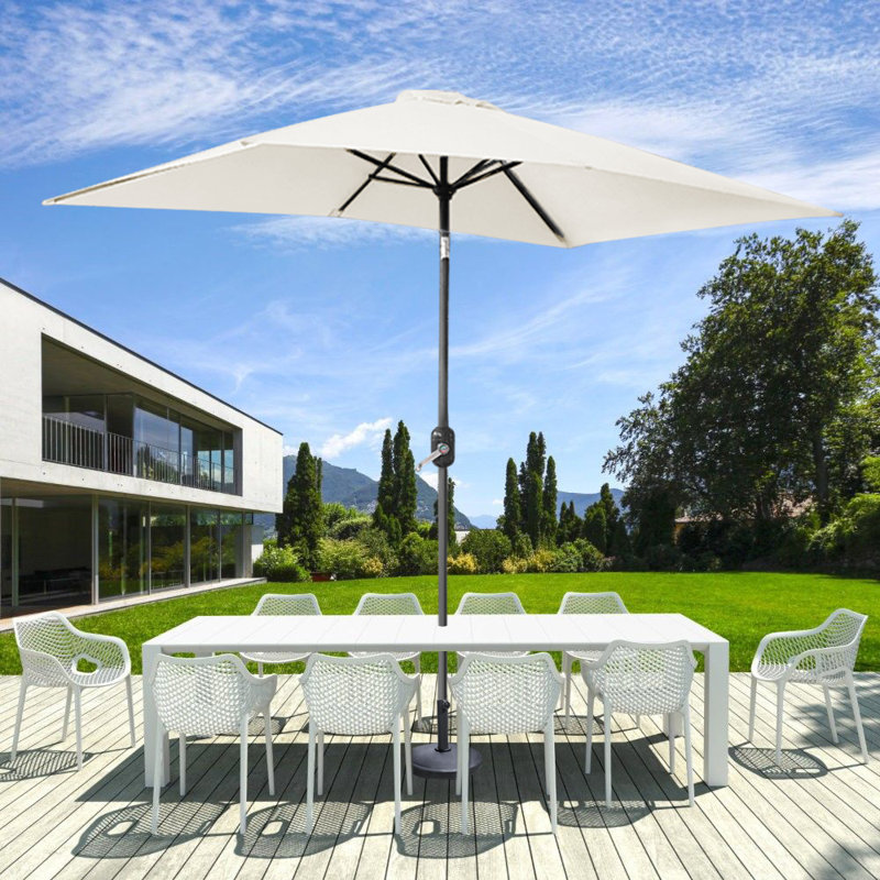 Angellique 300cm X 200cm Rectangular Market Parasol, Beige