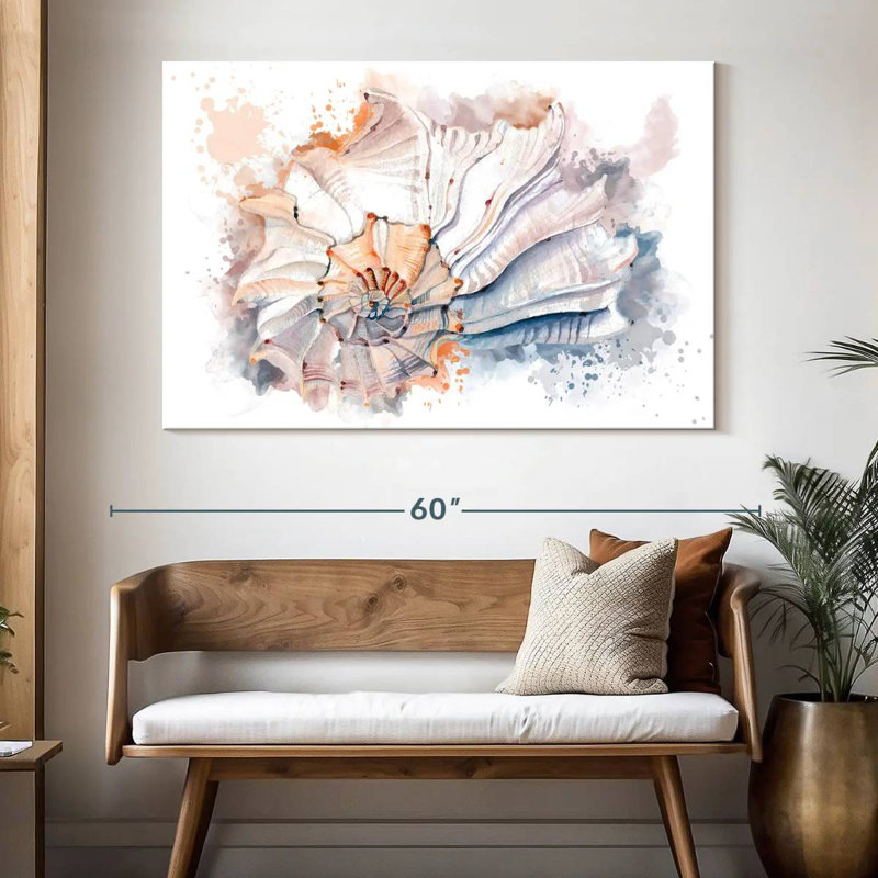 Nautilus seashell splash Aletra, H 34 po x l 51 po