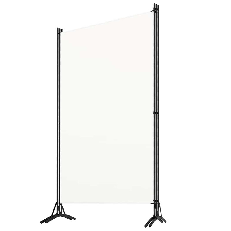 Cloison 3 panneaux vidaXL en tissu blanc 102,4 po x 70,9 po, Blanc, 3, H 70,87 po x l 102,36 po x P 1,6 po