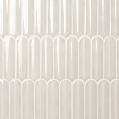 Overlay 11.10 in. x 12.63 in. Glossy Fish Scale Porcelain Mosaic Wall Tile (0.97 Sq. Ft. / Sheet)