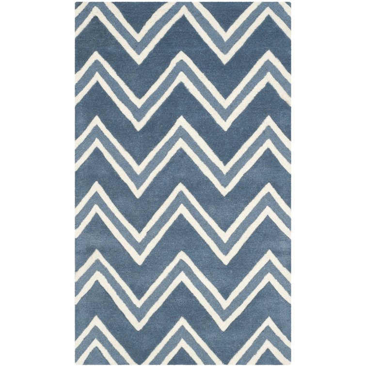 Sanyla Hand Tufted Wool Chevron Rug