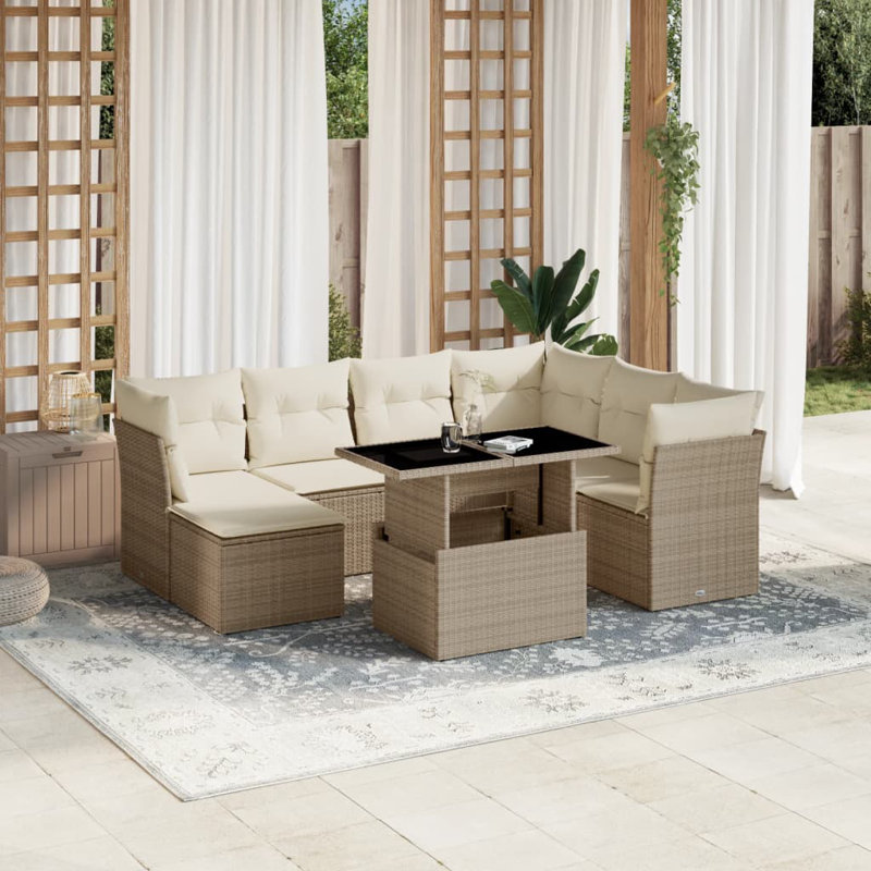 Vidaxl Garden Sofa Set Beige