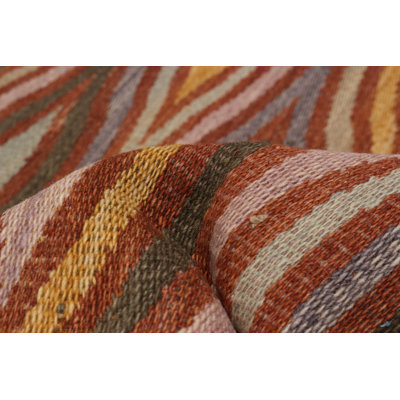 Tapis rectangulaire en laine New Age de conception unique 5 pi x 8 pi 0 po brun