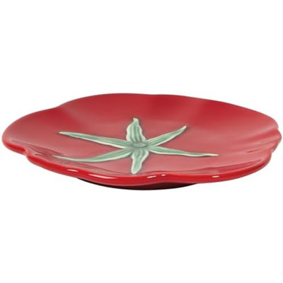 Plat en forme de tomate de la collection Tomato, DIA8,5 po, 100% grès, va au lave-vaisselle et au micro-ondes