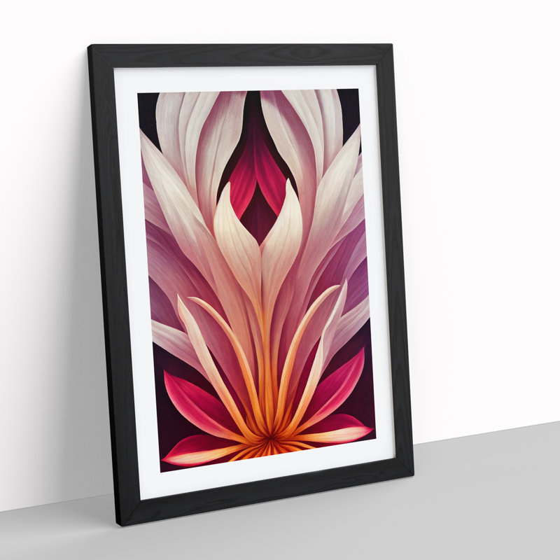 The Inquisitive Flower - Single Picture Frame Print, 64cm H x 46cm W x 2cm D, Black Framed