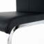 Chaise de salle à manger en polyuréthane avec pieds argentés (ensemble de 4)-114326674