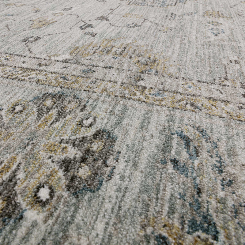 Chavonda Power Loomed Persian Teal Area Rug, Runner 67 x 240cm
