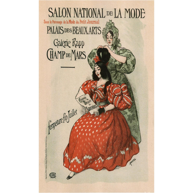Salon National De La Mode by Auguste Roedel - No Frame Art Prints, 30cm H x 21cm W x 1cm D