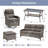 6-Piece Outdoor Wicker Patio Conversation Set With Swivel Chairs And Coffee Table-934973830-934973829