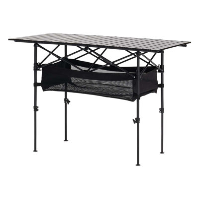 Table de camping pliante en aluminium