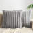 Decorative Compression Light Gray Faux Rabbit Fur Flannel Square Throw Pillow Covers With Inserts-103220870