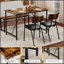 Ensemble de table de salle à manger 4 pièces avec banc, compact et élégant pour les cuisines et les salons modernes, idéal pour les petits espaces