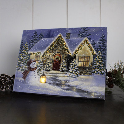 Toile de fond en forme de chevalet 8 x 6 lumières de Noël