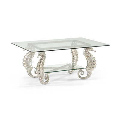 Seahorse Glass Top Coffee Table