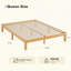 Base de lit plateforme en bois avec lattes de support | Sommier sans ressorts, support de lattes robuste, design minimaliste moderne-862105900