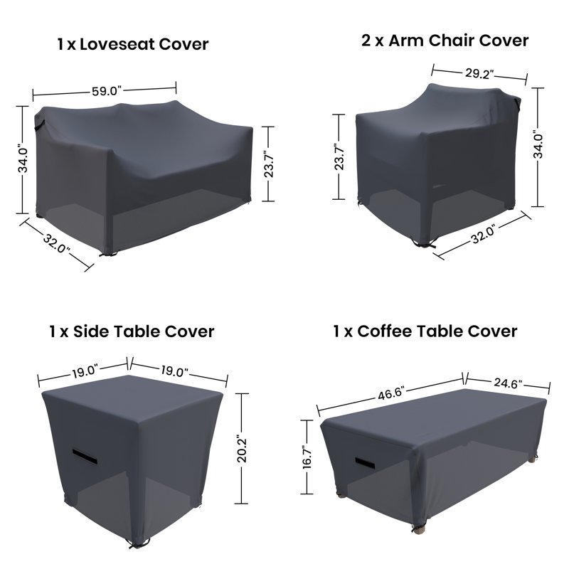 Amina Outdoor Furniture Covers For Sofa Seating Group