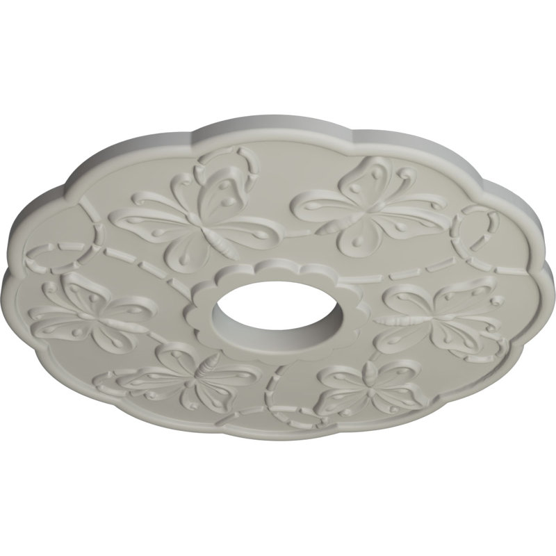 Médaillon de plafond H 17,875 po x l 17,875 po Terrones, Pot de crème