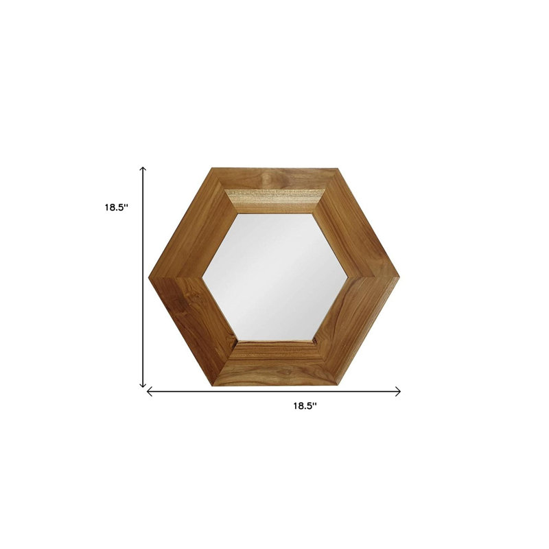 Miroir d'appoint 19 "Natural Hexagon