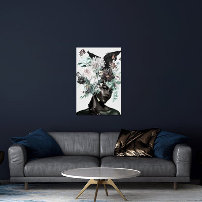" Woman and Flowers I " Print