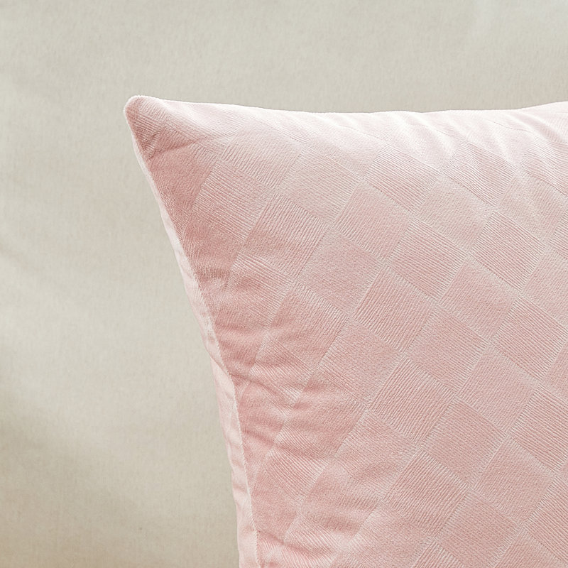 Housse de coussin Velvet Checkered, Gris
