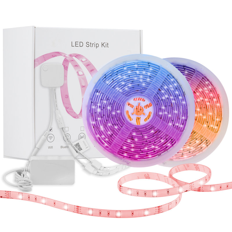 Bande lumineuse pour dessous de meuble DEL 16,4 pi Smart RVBW
