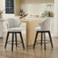 Tabourets de bar pivotants à hauteur de comptoir à oreilles avec repose-pieds réglables (ensemble de 2)-196540948