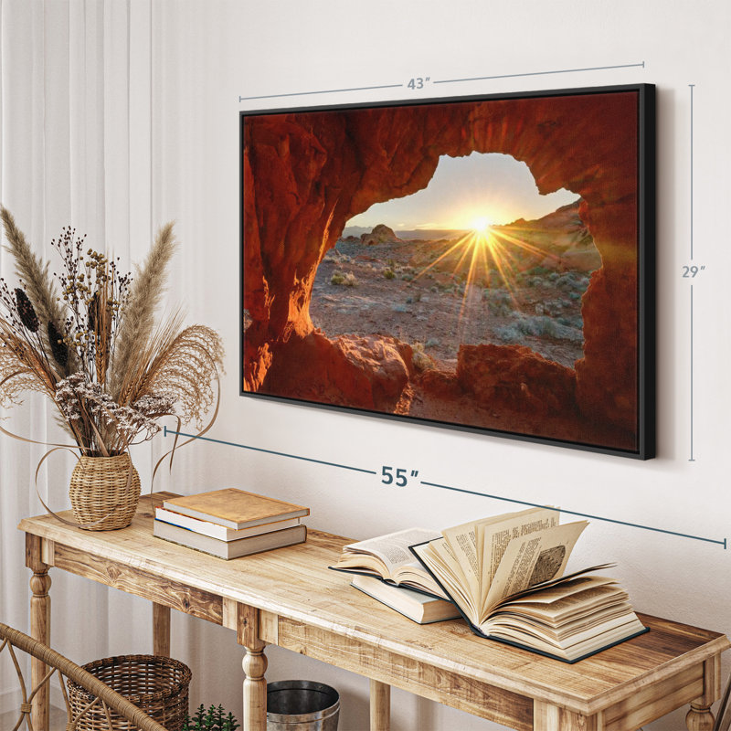 Nature «Red Rock Canyon Sunrise Wall Art», H 29 po x l 43 po