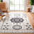 Chrystal Hand Knotted Wool/Cotton Southwestern Rug in Ivory/Gray-33000832
