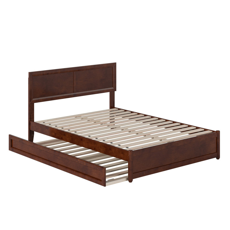 Lit plateforme Astley, Noyer, Double